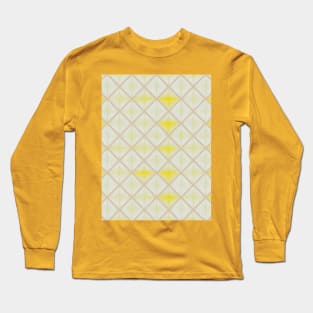 YELLOW DIAMOND DESIGN, DIAMOND PATTERN Long Sleeve T-Shirt